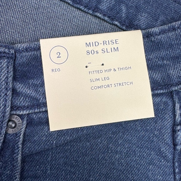 Universal Thread Mid Rise 80s Slim Jeans Size 2 Dark Wash NWT Stretch - Picture 3 of 11